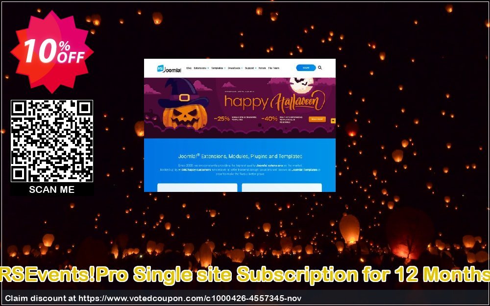 RSEvents!Pro Single site Subscription for 12 Months Coupon, discount RSEvents!Pro Single site Subscription for 12 Months super sales code 2023. Promotion: super sales code of RSEvents!Pro Single site Subscription for 12 Months 2023