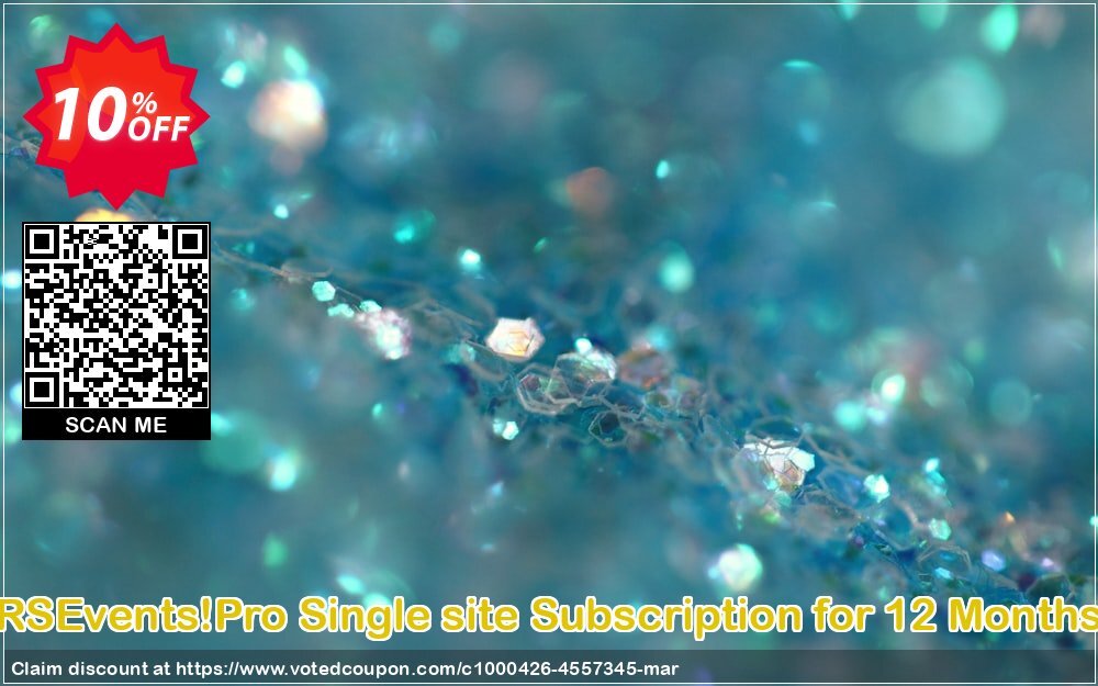 RSEvents!Pro Single site Subscription for 12 Months Coupon Code Apr 2024, 10% OFF - VotedCoupon