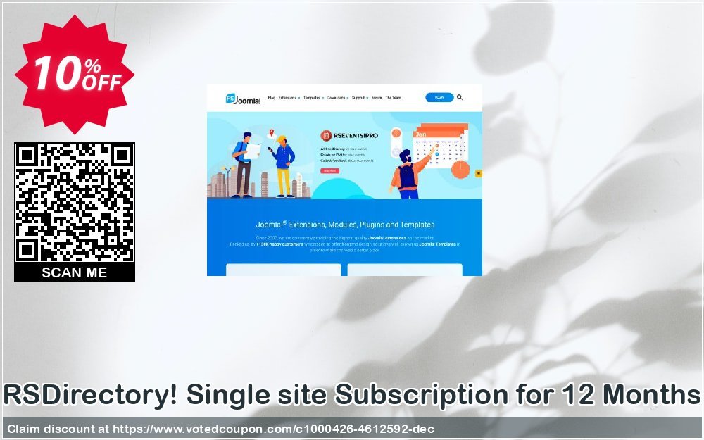 RSDirectory! Single site Subscription for 12 Months Coupon, discount RSDirectory! Single site Subscription for 12 Months best discount code 2024. Promotion: best discount code of RSDirectory! Single site Subscription for 12 Months 2024