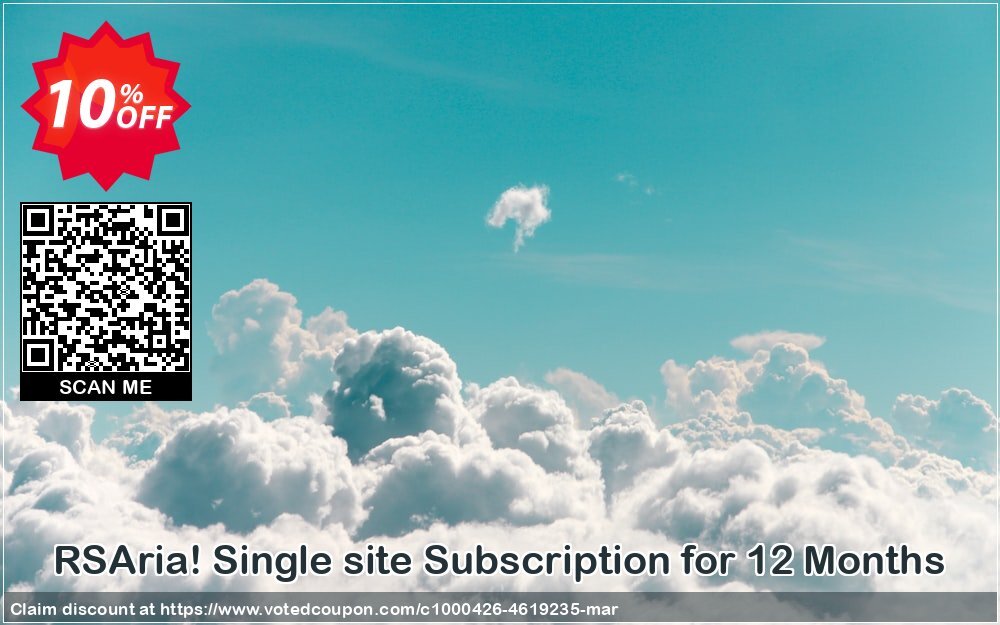 RSAria! Single site Subscription for 12 Months Coupon Code Apr 2024, 10% OFF - VotedCoupon