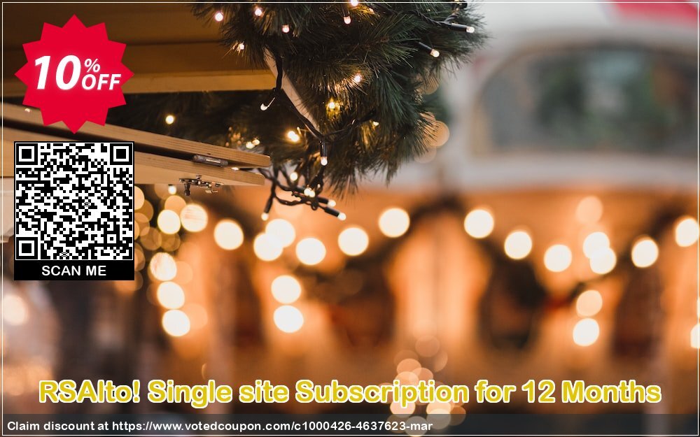 RSAlto! Single site Subscription for 12 Months Coupon, discount RSAlto! Single site Subscription for 12 Months amazing offer code 2024. Promotion: amazing offer code of RSAlto! Single site Subscription for 12 Months 2024