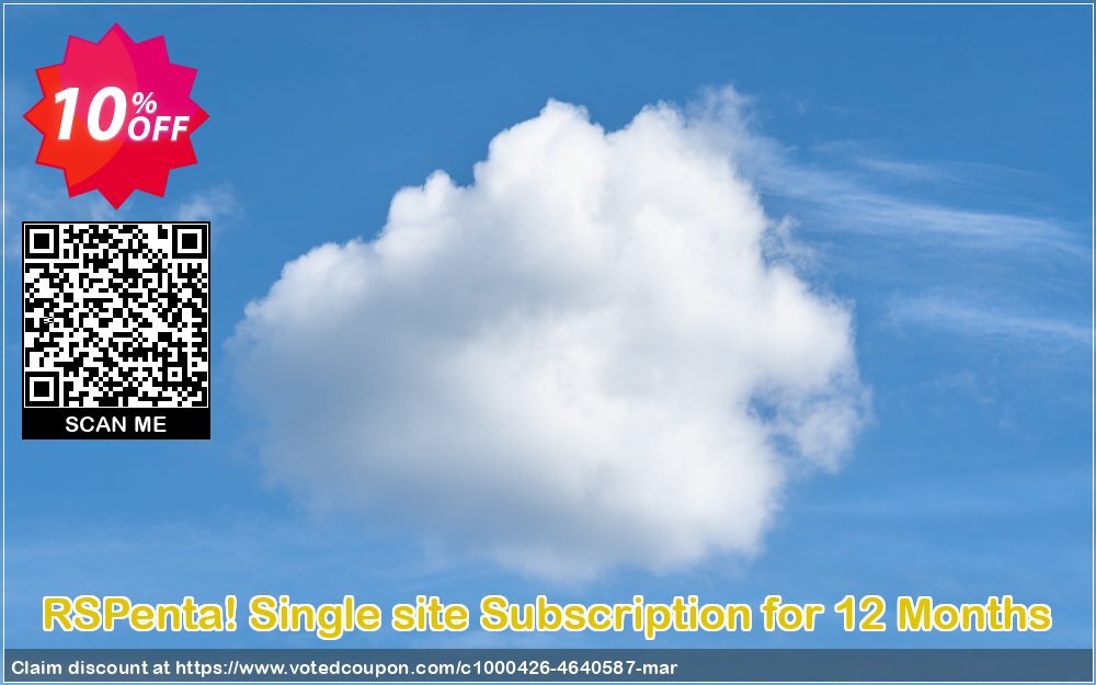 RSPenta! Single site Subscription for 12 Months Coupon Code May 2024, 10% OFF - VotedCoupon