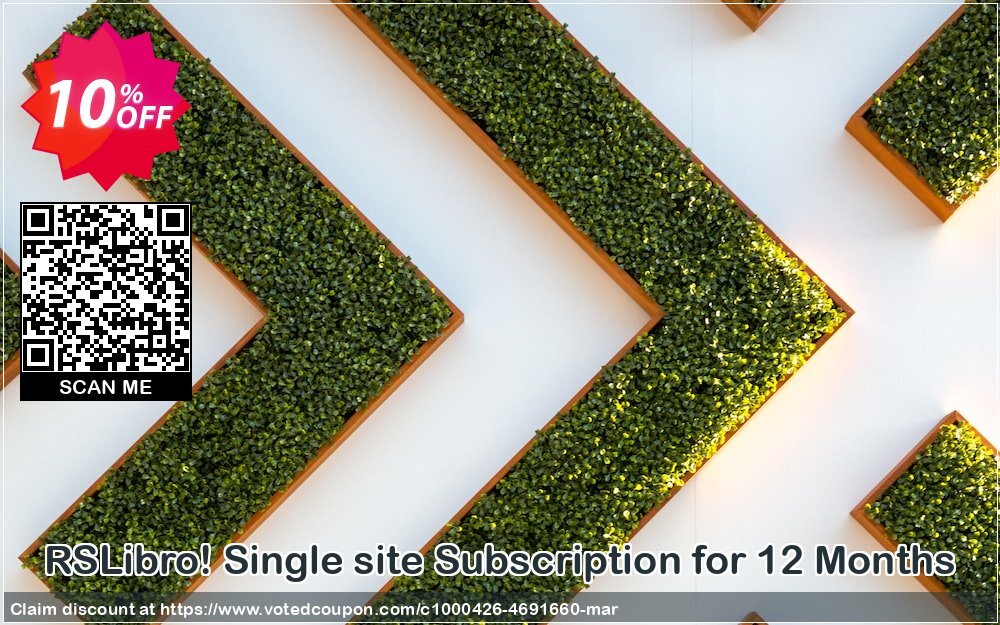 RSLibro! Single site Subscription for 12 Months Coupon, discount RSLibro! Single site Subscription for 12 Months marvelous promotions code 2024. Promotion: marvelous promotions code of RSLibro! Single site Subscription for 12 Months 2024