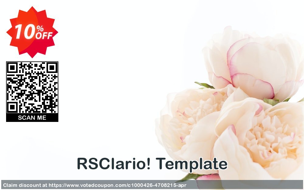 RSClario! Template Coupon, discount RSClario! Template Stunning offer code 2024. Promotion: Stunning offer code of RSClario! Template 2024