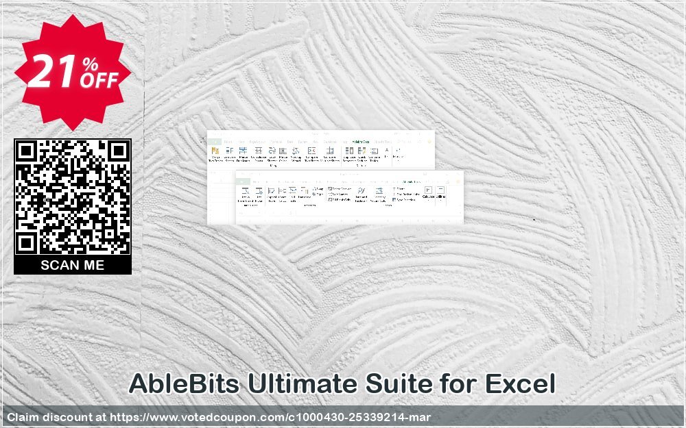 AbleBits Ultimate Suite for Excel Coupon, discount AbleBits.com Ultimate Suite 2024 for Excel, Personal Edition impressive promo code 2024. Promotion: impressive promo code of AbleBits.com Ultimate Suite 2024 for Excel, Personal Edition 2024