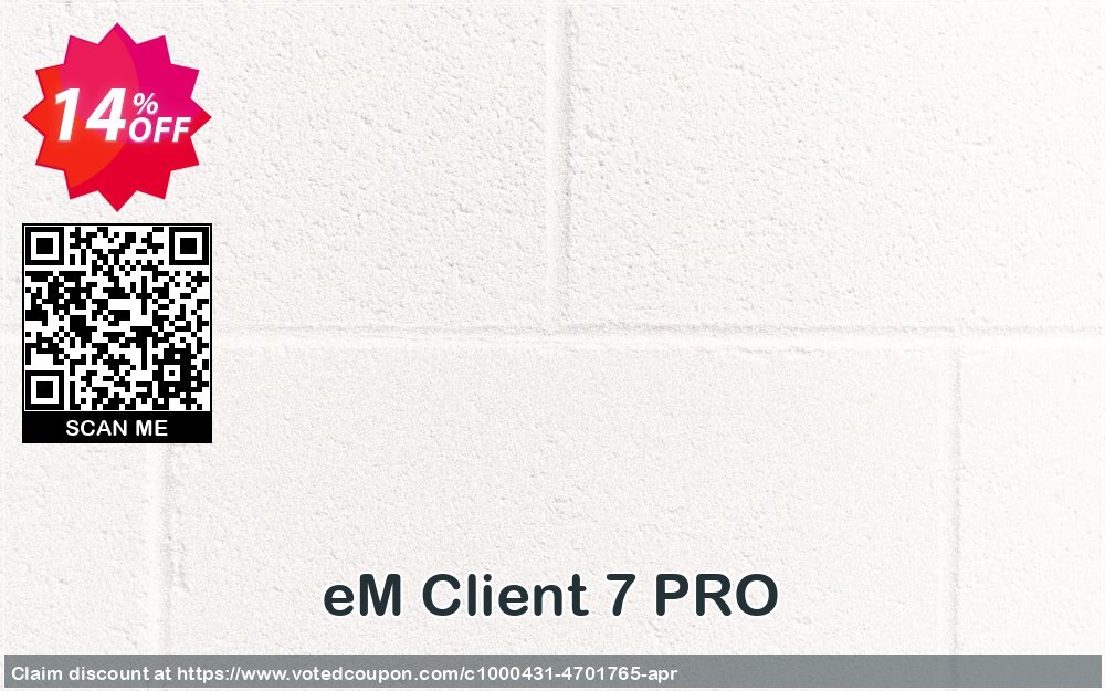 eM Client 7 PRO Coupon, discount eM Client 7 PRO Exclusive discounts code 2024. Promotion: special promo code of eM Client 7 PRO 2024