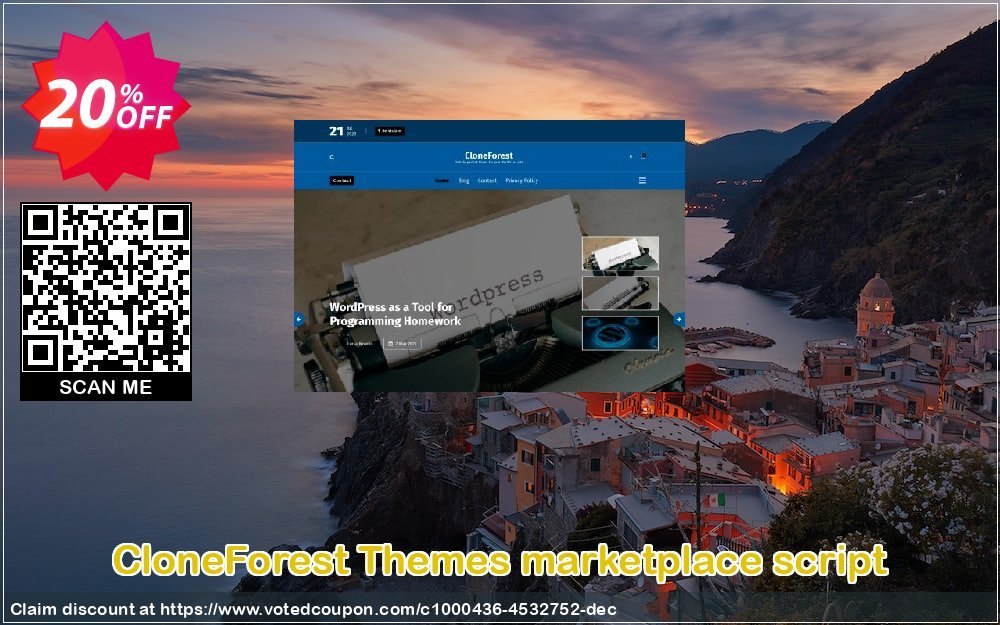 CloneForest Themes marketplace script Coupon, discount Themes marketplace script marvelous promotions code 2023. Promotion: marvelous promotions code of Themes marketplace script 2023