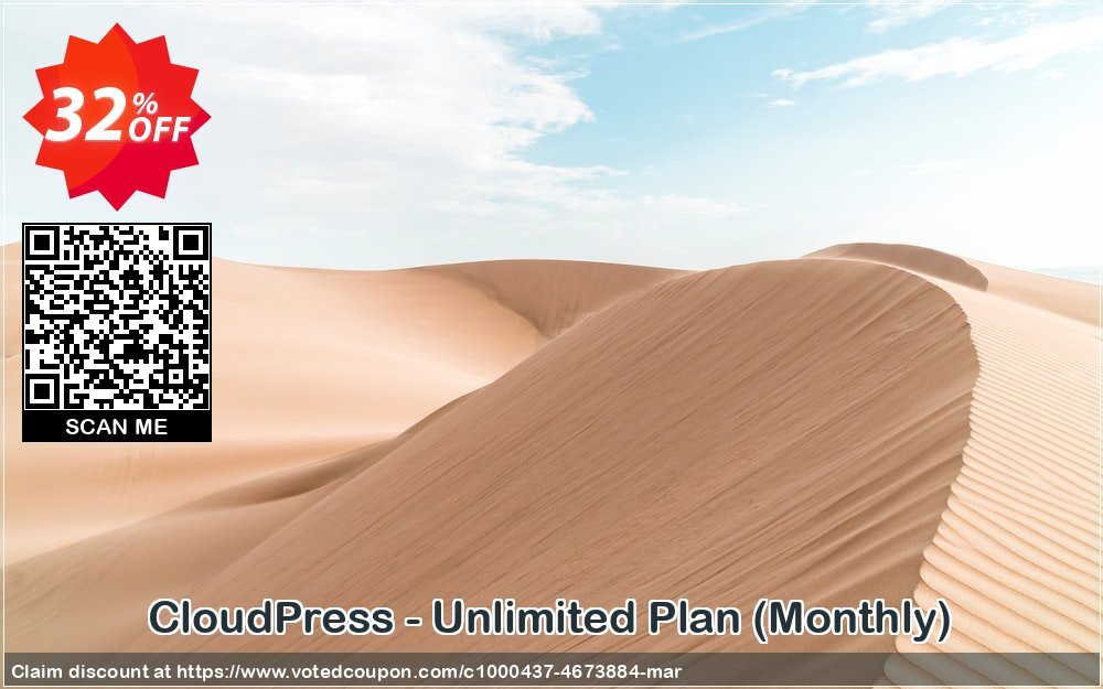 CloudPress - Unlimited Plan, Monthly  Coupon, discount CloudPress - Unlimited Plan - Monthly Subscription amazing promo code 2024. Promotion: amazing promo code of CloudPress - Unlimited Plan - Monthly Subscription 2024