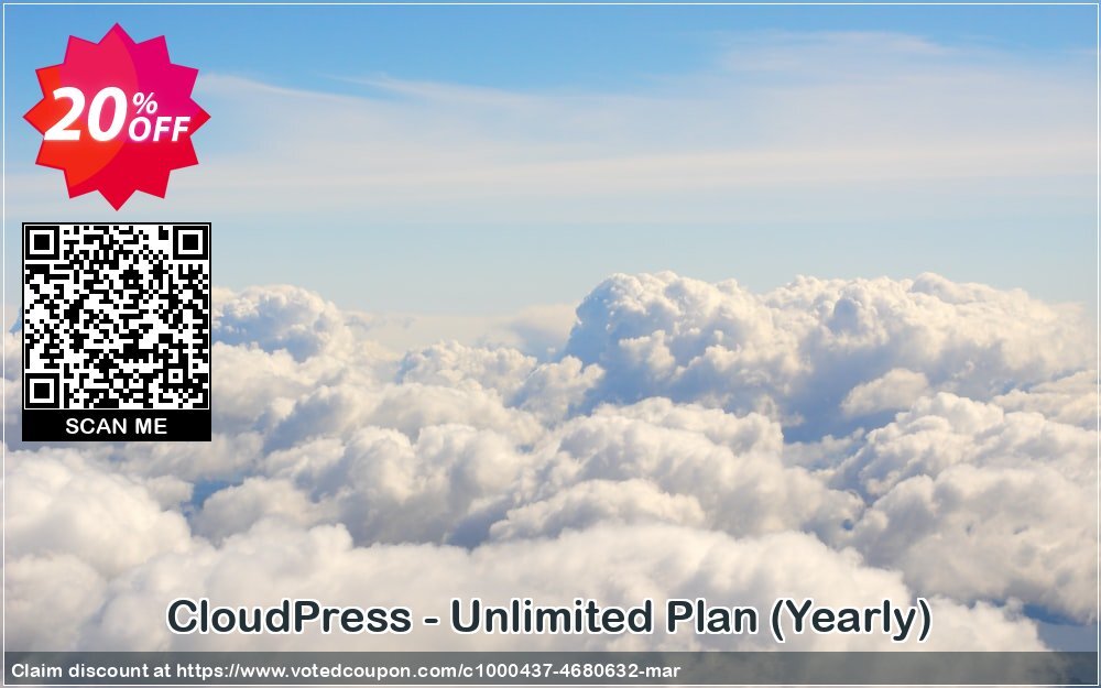 CloudPress - Unlimited Plan, Yearly  Coupon Code Apr 2024, 20% OFF - VotedCoupon