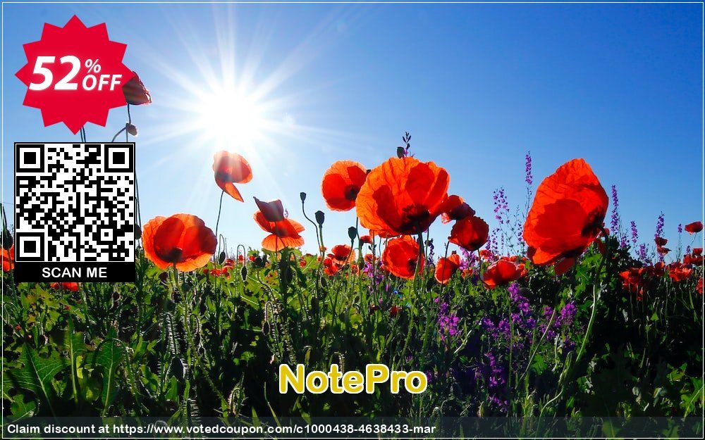 NotePro Coupon, discount NotePro formidable deals code 2024. Promotion: formidable deals code of NotePro 2024