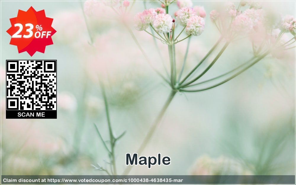 Maple Coupon, discount Maple dreaded discount code 2024. Promotion: dreaded discount code of Maple 2024