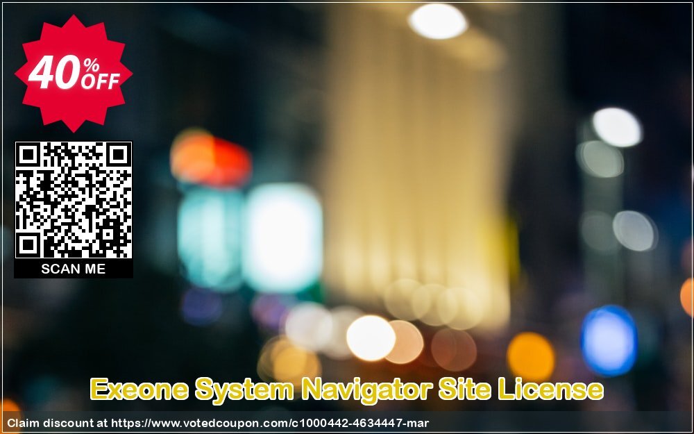 Exeone System Navigator Site Plan Coupon, discount System Navigator Site License wonderful discounts code 2024. Promotion: wonderful discounts code of System Navigator Site License 2024