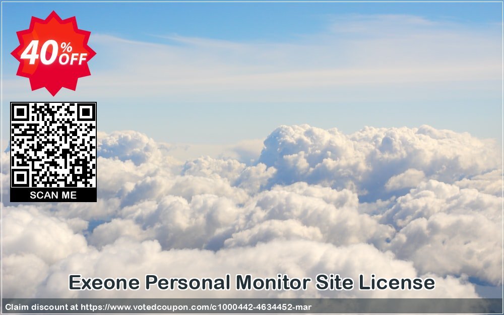 Exeone Personal Monitor Site Plan Coupon, discount Personal Monitor Site License stirring discount code 2024. Promotion: stirring discount code of Personal Monitor Site License 2024