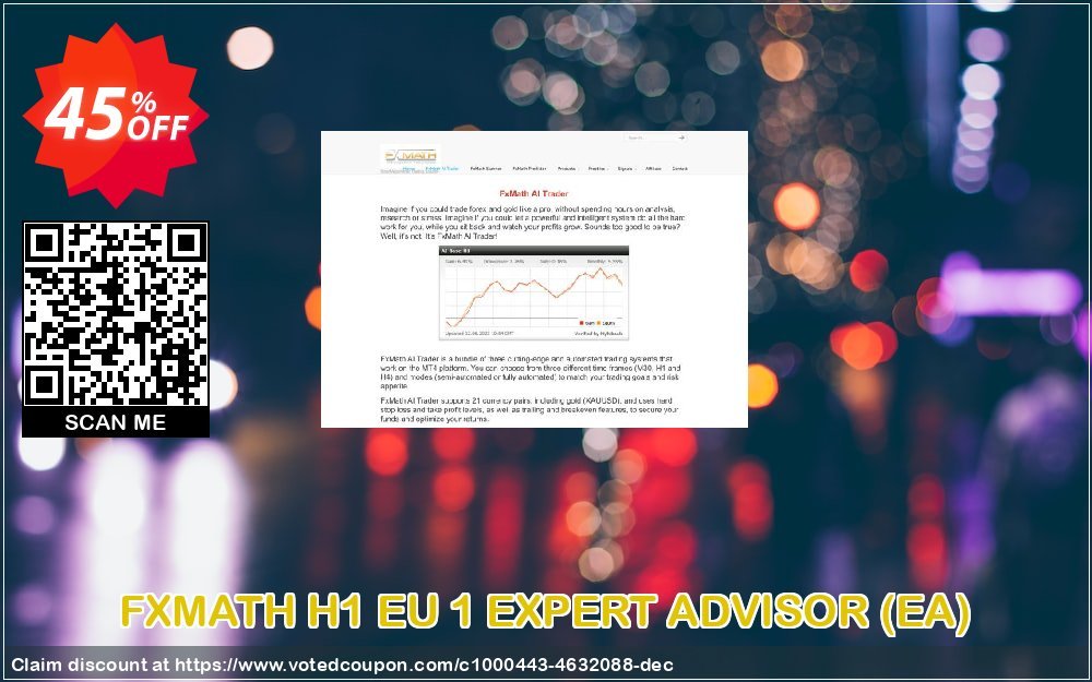 FXMATH H1 EU 1 EXPERT ADVISOR, EA  Coupon, discount FXMATH_H1_EU_1 EXPERT ADVISOR(EA) excellent discounts code 2024. Promotion: excellent discounts code of FXMATH_H1_EU_1 EXPERT ADVISOR(EA) 2024