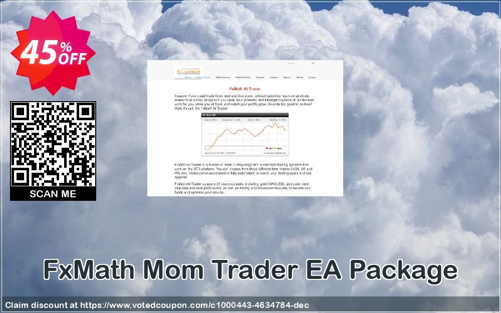FxMath Mom Trader EA Package Coupon, discount FxMath_Mom_Trader_EA Package amazing promotions code 2023. Promotion: amazing promotions code of FxMath_Mom_Trader_EA Package 2023