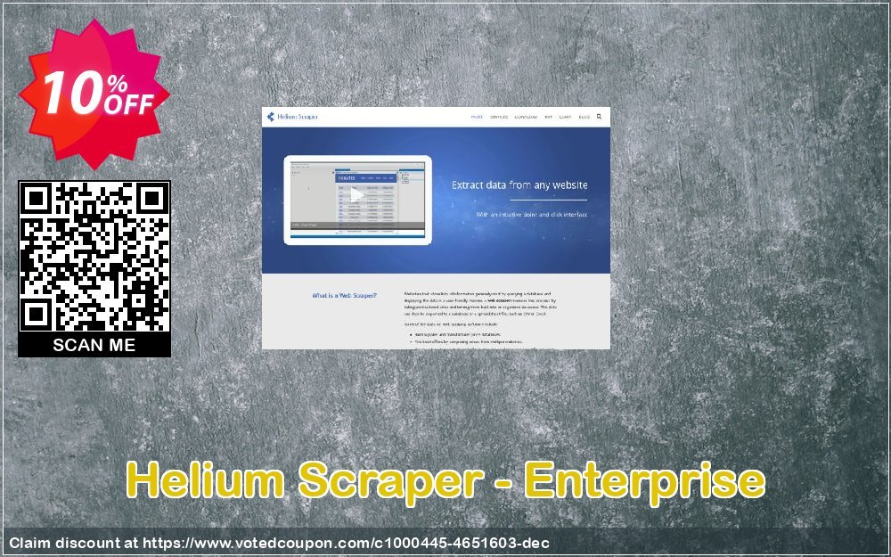 Helium Scraper - Enterprise Coupon, discount Helium Scraper - Enterprise exclusive promo code 2023. Promotion: exclusive promo code of Helium Scraper - Enterprise 2023