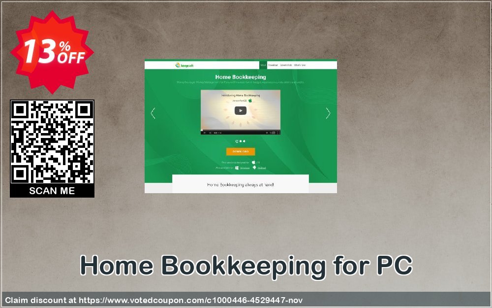 Home Bookkeeping for PC Coupon, discount Home Bookkeeping for PC big discounts code 2023. Promotion: big discounts code of Home Bookkeeping for PC 2023