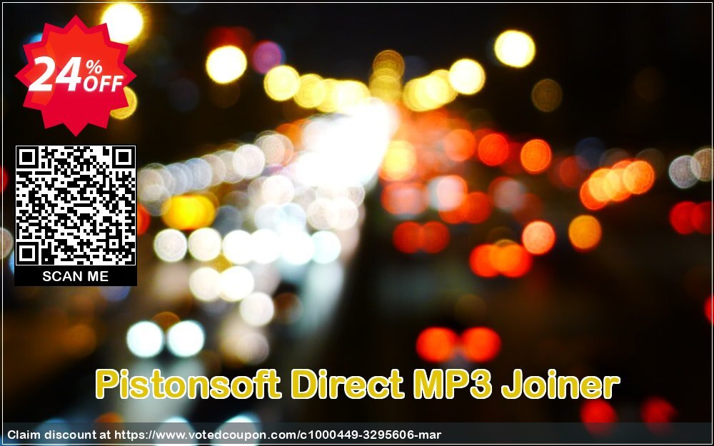 Pistonsoft Direct MP3 Joiner Coupon, discount Direct MP3 Joiner (Personal License) wondrous discounts code 2024. Promotion: wondrous discounts code of Direct MP3 Joiner (Personal License) 2024