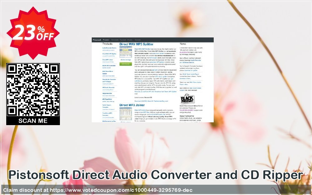 Pistonsoft Direct Audio Converter and CD Ripper Coupon, discount Direct Audio Converter and CD Ripper (Personal License) awful sales code 2023. Promotion: awful sales code of Direct Audio Converter and CD Ripper (Personal License) 2023