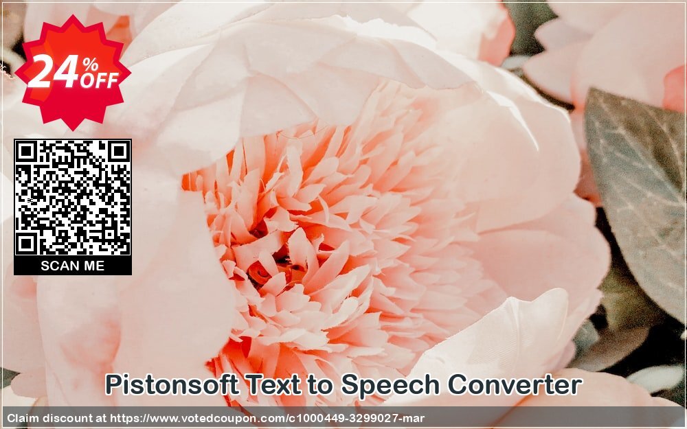 Pistonsoft Text to Speech Converter Coupon, discount Pistonsoft Text to Speech Converter (Personal License) impressive discount code 2024. Promotion: impressive discount code of Pistonsoft Text to Speech Converter (Personal License) 2024