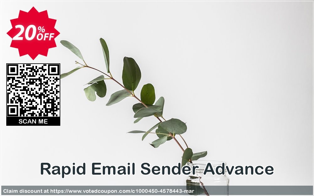 Rapid Email Sender Advance Coupon, discount Rapid Email Sender Advance amazing deals code 2024. Promotion: amazing deals code of Rapid Email Sender Advance 2024