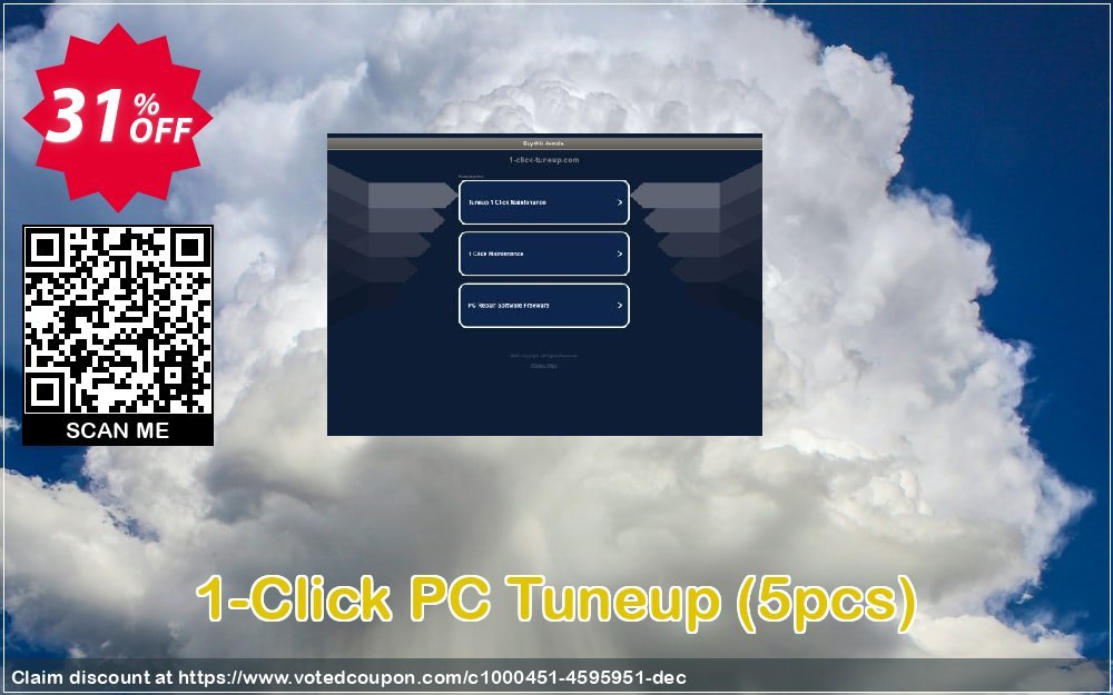 1-Click PC Tuneup, 5pcs  Coupon, discount 1-Click PC Tuneup (5pcs) impressive offer code 2023. Promotion: impressive offer code of 1-Click PC Tuneup (5pcs) 2023