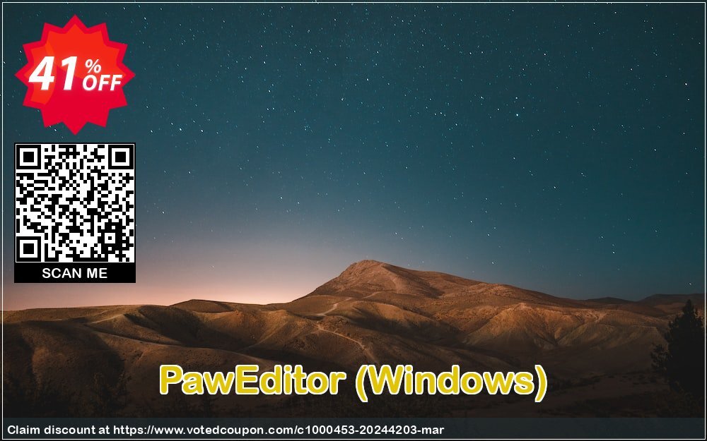 PawEditor, WINDOWS  Coupon, discount PawEditor (Windows) amazing promotions code 2024. Promotion: amazing promotions code of PawEditor (Windows) 2024