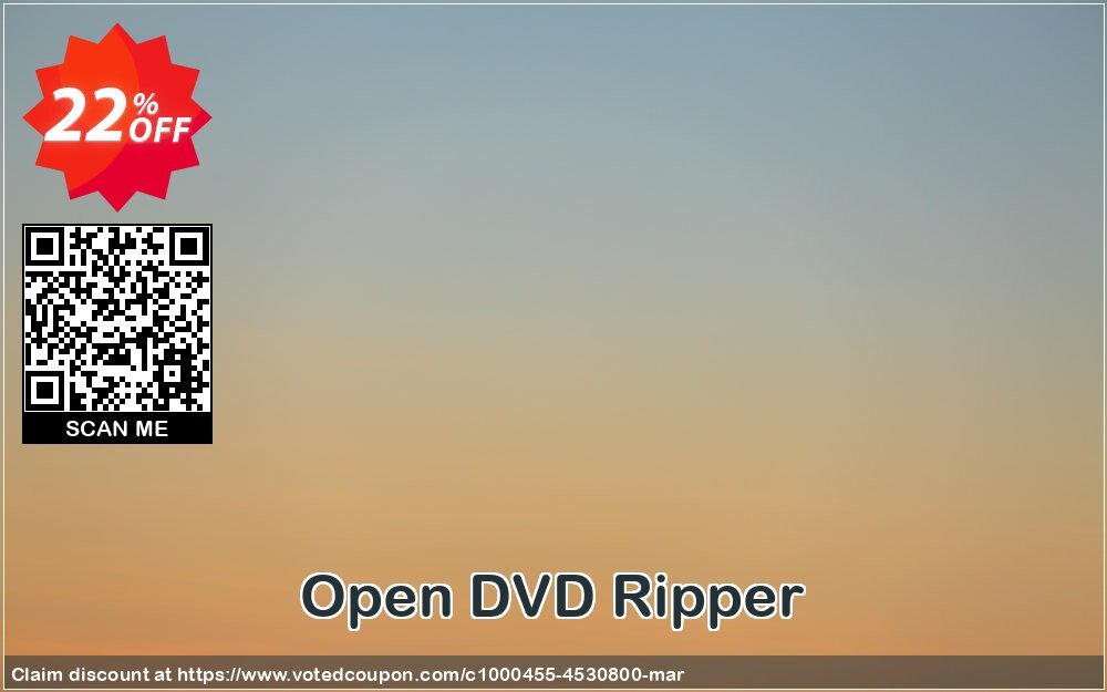 Open DVD Ripper Coupon, discount Open DVD Ripper awful sales code 2024. Promotion: awful sales code of Open DVD Ripper 2024