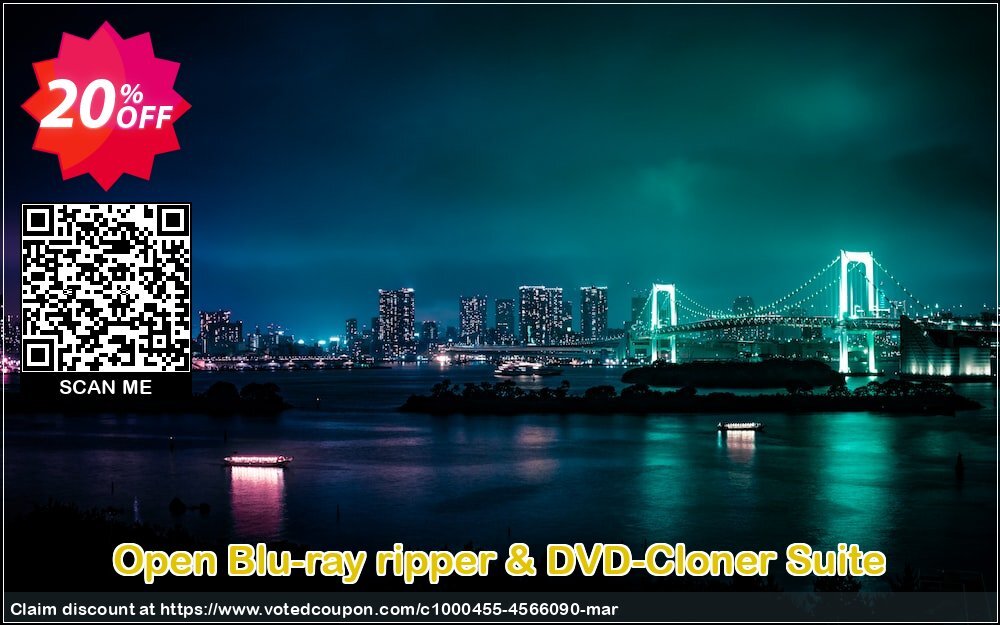 Open Blu-ray ripper & DVD-Cloner Suite Coupon Code Apr 2024, 20% OFF - VotedCoupon