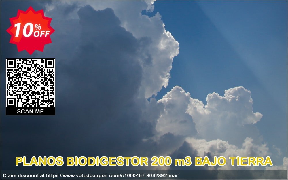 PLANOS BIODIGESTOR 200 m3 BAJO TIERRA Coupon, discount PLANOS BIODIGESTOR 200 m3 BAJO TIERRA marvelous promotions code 2024. Promotion: marvelous promotions code of PLANOS BIODIGESTOR 200 m3 BAJO TIERRA 2024