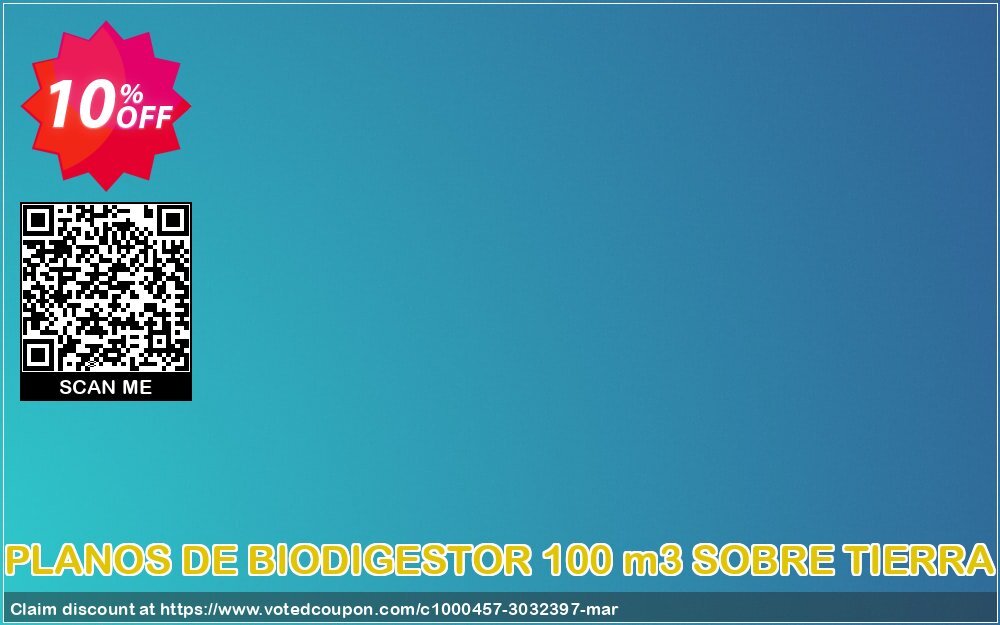 PLANOS DE BIODIGESTOR 100 m3 SOBRE TIERRA Coupon, discount PLANOS DE BIODIGESTOR 100 m3 SOBRE TIERRA super promo code 2024. Promotion: super promo code of PLANOS DE BIODIGESTOR 100 m3 SOBRE TIERRA 2024