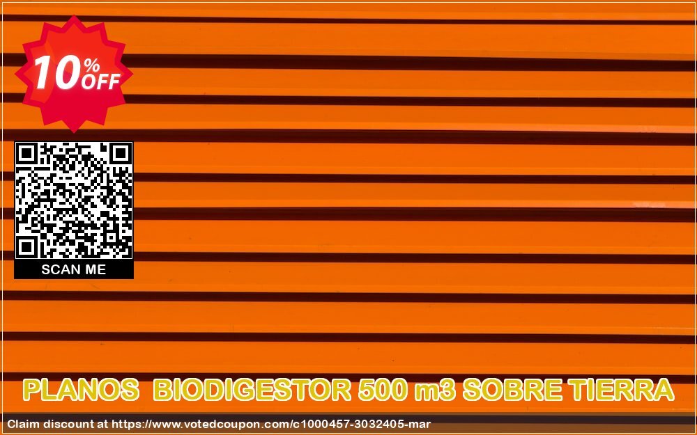 PLANOS  BIODIGESTOR 500 m3 SOBRE TIERRA Coupon, discount PLANOS  BIODIGESTOR 500 m3 SOBRE TIERRA amazing discounts code 2024. Promotion: amazing discounts code of PLANOS  BIODIGESTOR 500 m3 SOBRE TIERRA 2024