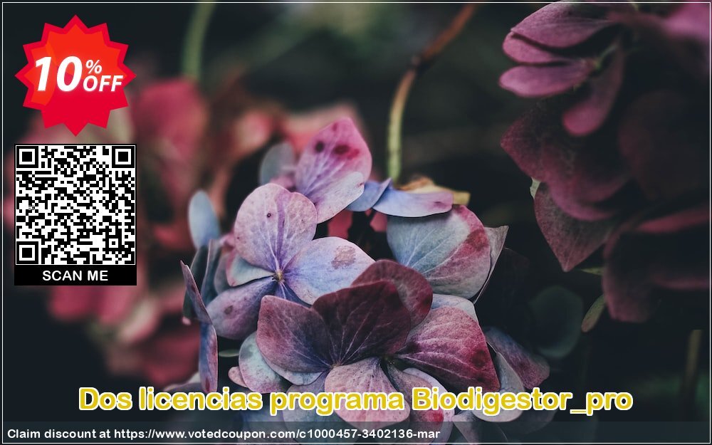 Dos licencias programa Biodigestor_pro Coupon, discount Dos licencias programa Biodigestor_pro formidable discount code 2024. Promotion: formidable discount code of Dos licencias programa Biodigestor_pro 2024