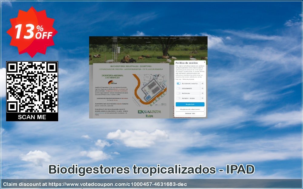 Biodigestores tropicalizados - IPAD Coupon, discount Biodigestores tropicalizados - IPAD special sales code 2023. Promotion: special sales code of Biodigestores tropicalizados - IPAD 2023