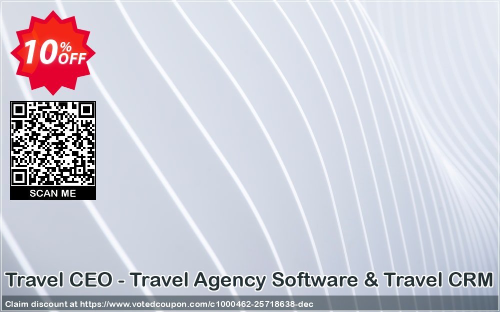 Travel CEO - Travel Agency Software & Travel CRM Coupon, discount Travel CEO - Travel Agency Software & Travel CRM awesome sales code 2024. Promotion: awesome sales code of Travel CEO - Travel Agency Software & Travel CRM 2024