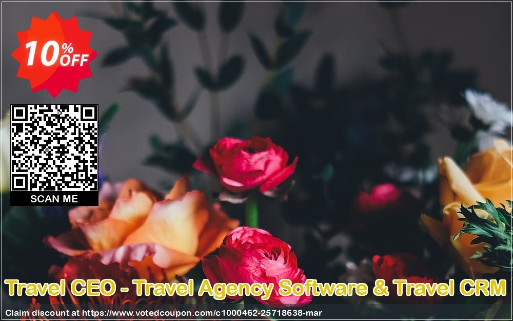 Travel CEO - Travel Agency Software & Travel CRM Coupon, discount Travel CEO - Travel Agency Software & Travel CRM awesome sales code 2025. Promotion: awesome sales code of Travel CEO - Travel Agency Software & Travel CRM 2024