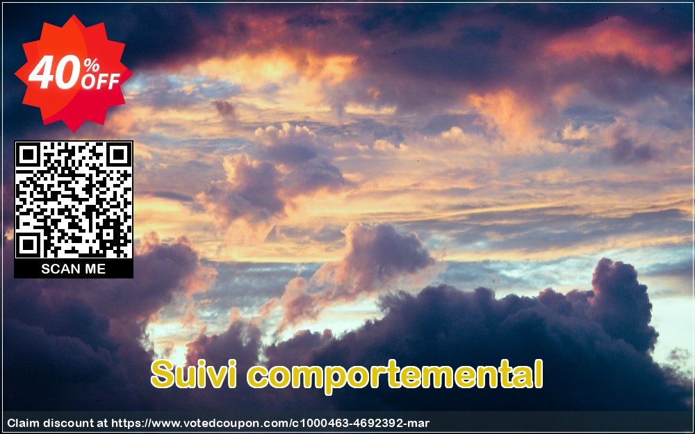 Suivi comportemental Coupon, discount Suivi comportemental fearsome promo code 2024. Promotion: fearsome promo code of Suivi comportemental 2024