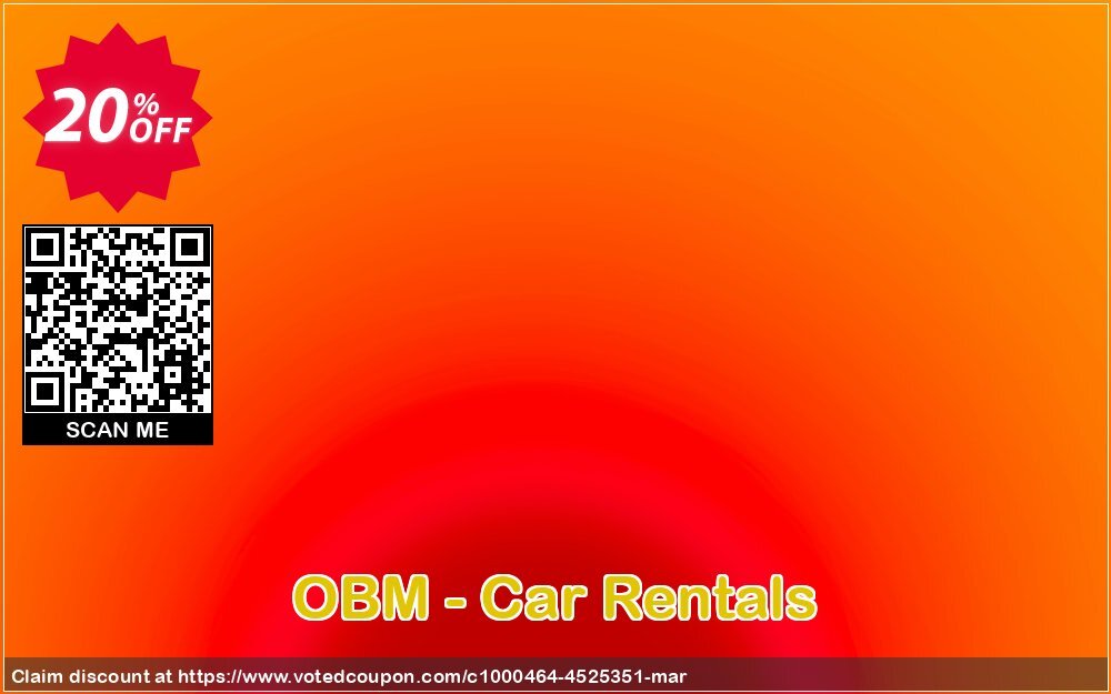 OBM - Car Rentals Coupon Code Apr 2024, 20% OFF - VotedCoupon