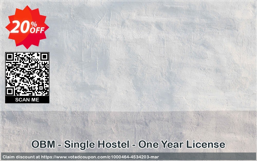 OBM - Single Hostel - One Year Plan Coupon Code May 2024, 20% OFF - VotedCoupon