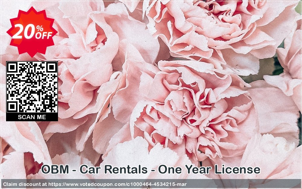 OBM - Car Rentals - One Year Plan Coupon, discount OBM - Car Rentals - One Year License stunning promotions code 2024. Promotion: stunning promotions code of OBM - Car Rentals - One Year License 2024