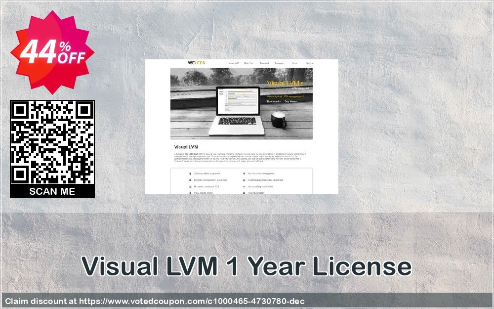 Visual LVM Yearly Plan Coupon, discount Visual LVM 1 Year License dreaded promo code 2023. Promotion: dreaded promo code of Visual LVM 1 Year License 2023