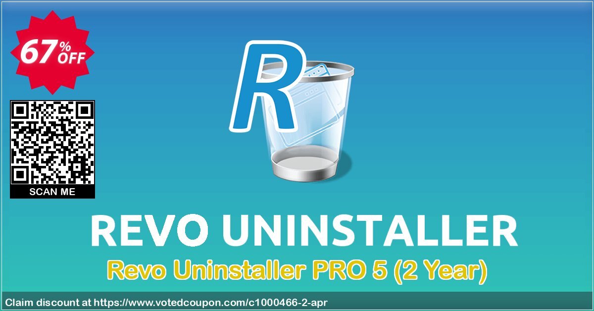 Revo Uninstaller PRO 5, 2 Year  Coupon Code Apr 2024, 67% OFF - VotedCoupon