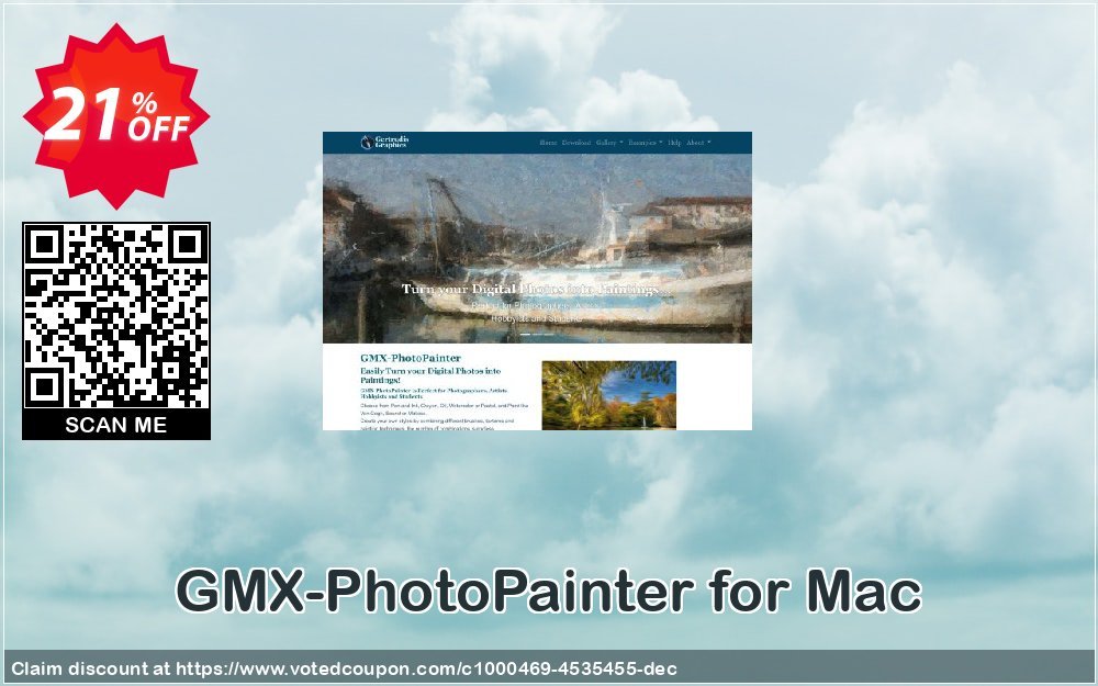 GMX-PhotoPainter for MAC Coupon, discount GMX-PhotoPainter for Mac wonderful sales code 2023. Promotion: wonderful sales code of GMX-PhotoPainter for Mac 2023