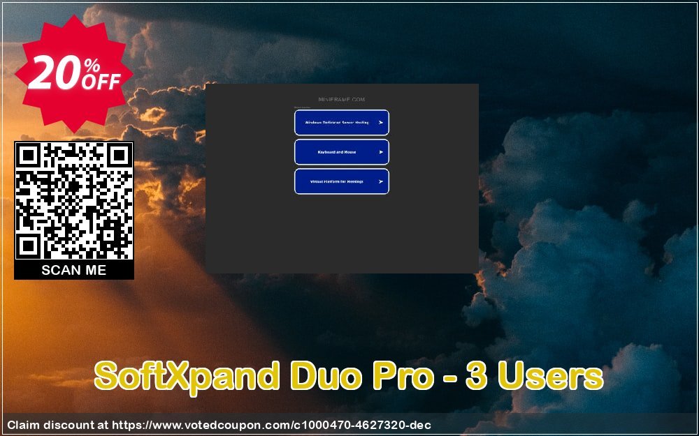 SoftXpand Duo Pro - 3 Users Coupon, discount SoftXpand Duo Pro - 3 Users staggering promo code 2024. Promotion: staggering promo code of SoftXpand Duo Pro - 3 Users 2024