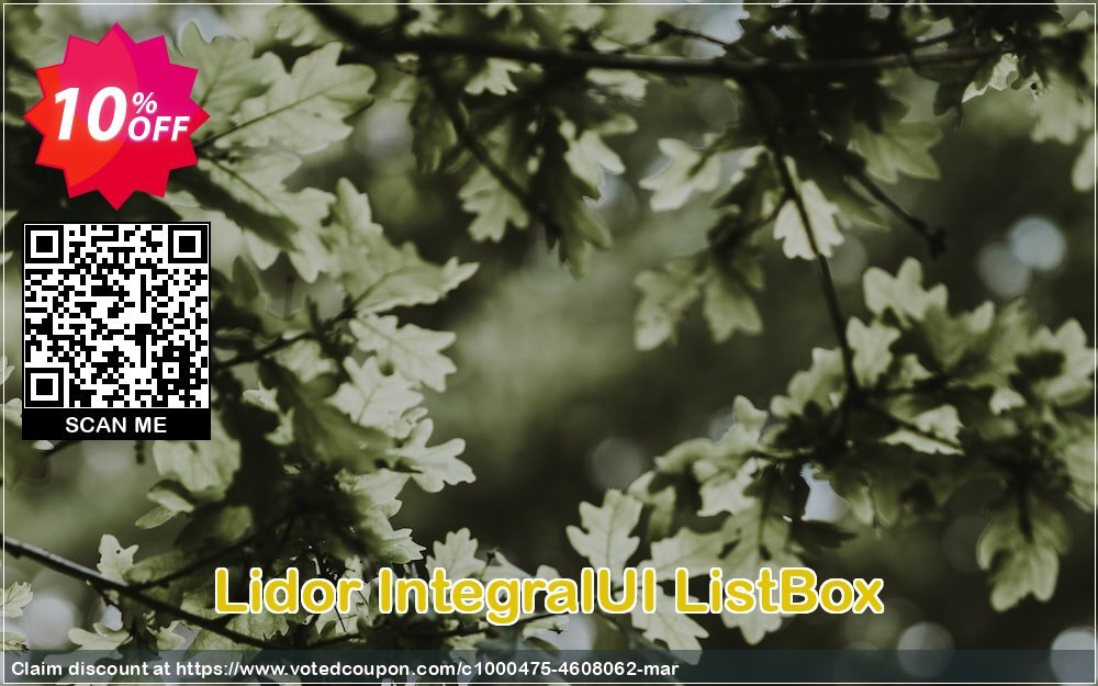 Lidor IntegralUI ListBox Coupon, discount IntegralUI ListBox special promo code 2024. Promotion: special promo code of IntegralUI ListBox 2024