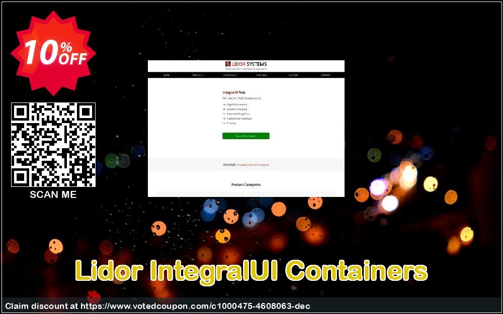 Lidor IntegralUI Containers Coupon, discount IntegralUI Containers exclusive discounts code 2023. Promotion: exclusive discounts code of IntegralUI Containers 2023