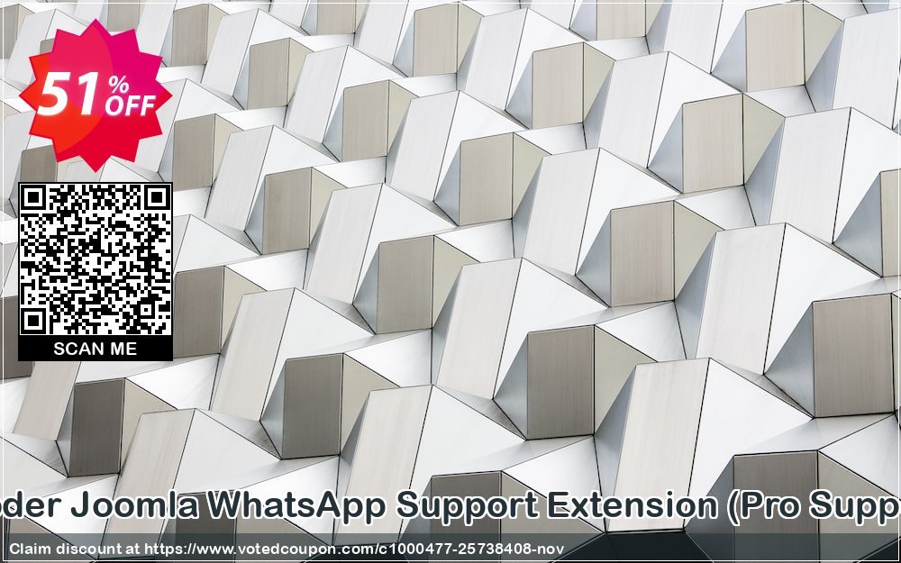 ExtensionCoder Joomla WhatsApp Support Extension, Pro Support Package  Coupon, discount 40% discount. Promotion: awful discount code of ExtensionCoder - Joomla - WhatsApp Support Extension - Pro Lifetime Package 2023