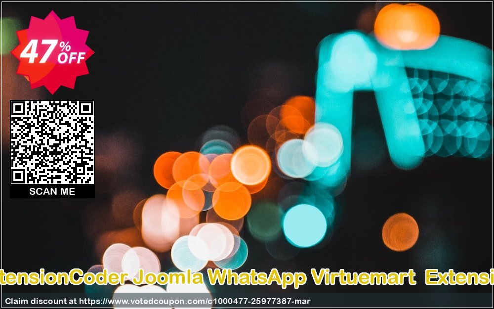 ExtensionCoder Joomla WhatsApp Virtuemart  Extension Coupon, discount 40% discount. Promotion: awesome offer code of ExtensionCoder - Joomla - WhatsApp Virtuemart  Extension - Basic Lifetime Package 2024