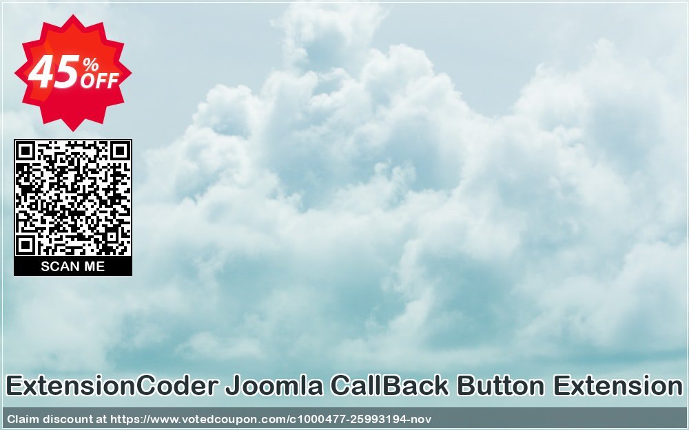 ExtensionCoder Joomla CallBack Button Extension Coupon, discount 40% discount. Promotion: stirring discount code of ExtensionCoder - Joomla - CallBack Button Extension - Basic Lifetime Package 2023
