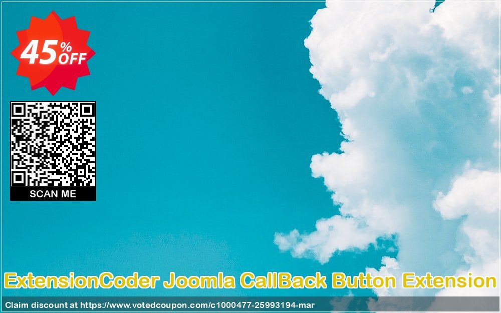 ExtensionCoder Joomla CallBack Button Extension Coupon, discount 40% discount. Promotion: stirring discount code of ExtensionCoder - Joomla - CallBack Button Extension - Basic Lifetime Package 2024